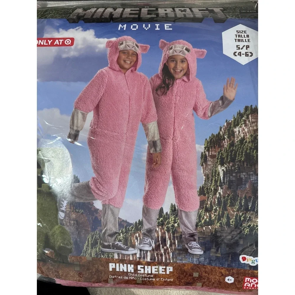 Minecraft Movie Pink Sheep Child Costume Small‎ 4-6 New Disguise Mojang NWT